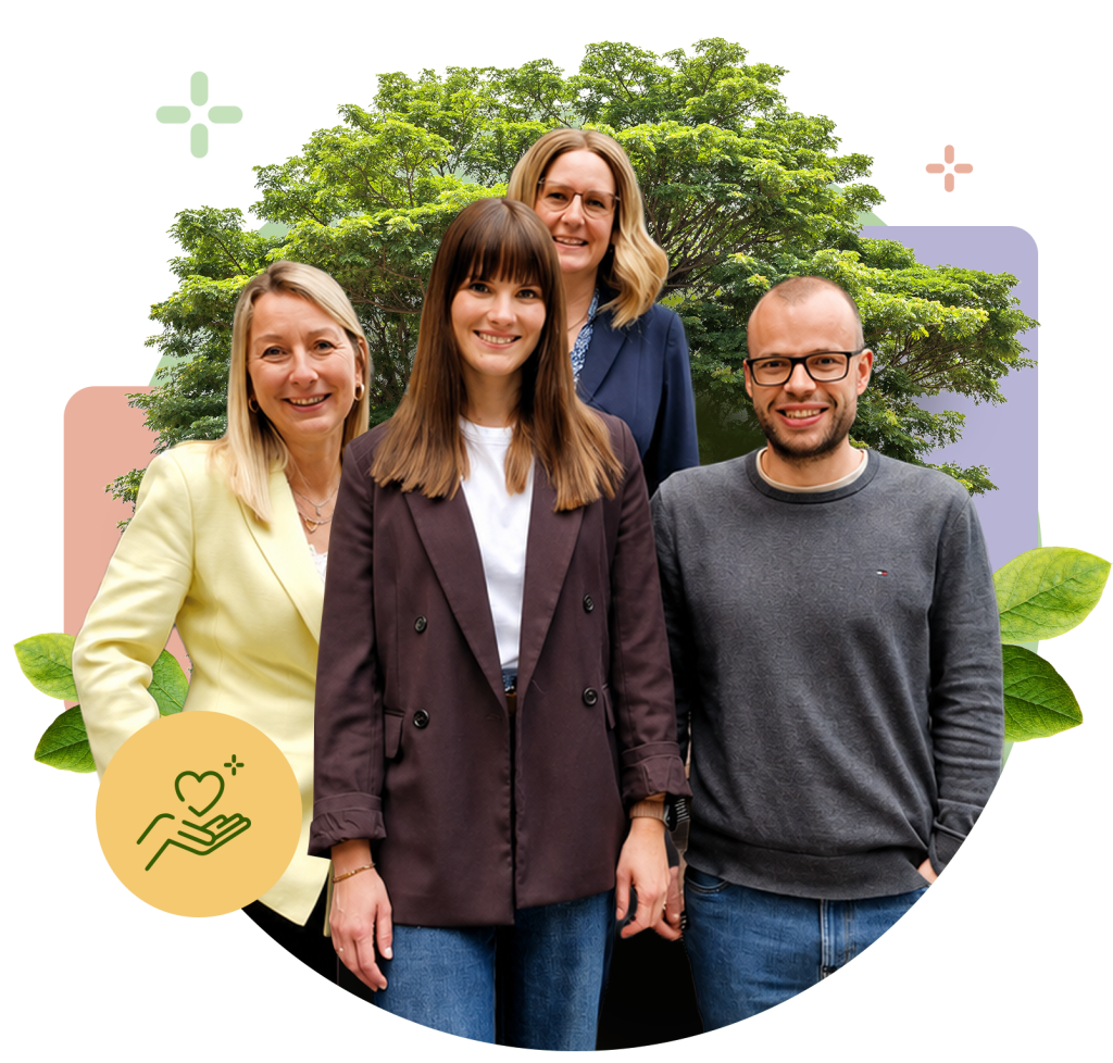 Das Redaktionsteam von "Zeit für Menschen". Von Links nach rechts: Melanie Staudt, Dajana Noens, Maschamay Poßekel und Yannik Schwipperich